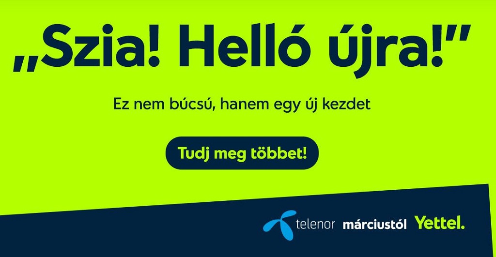 Yettel néven folytatja a Telenor márciustól