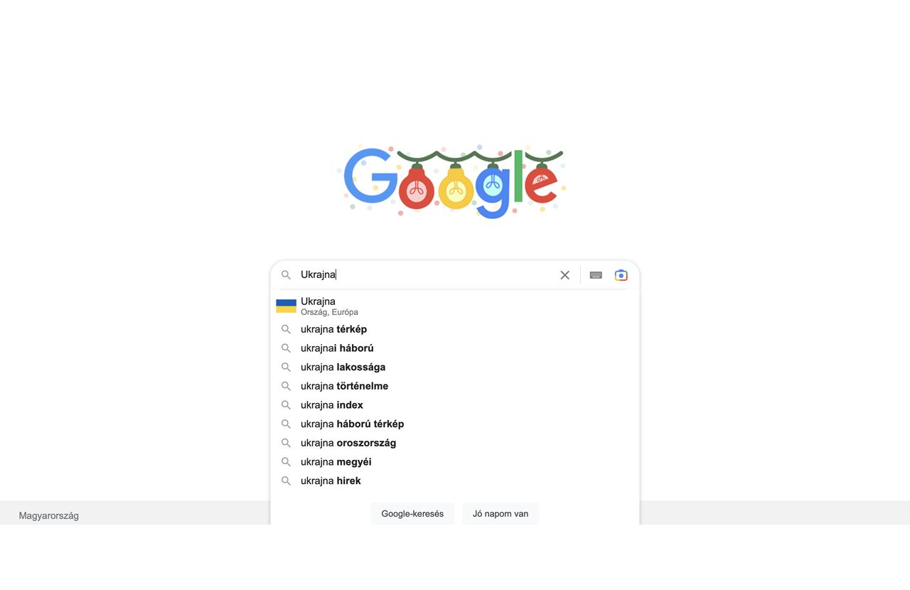 Az ukrajnai háborúra kerestek rá a legtöbben idén a magyarok a Google-ben