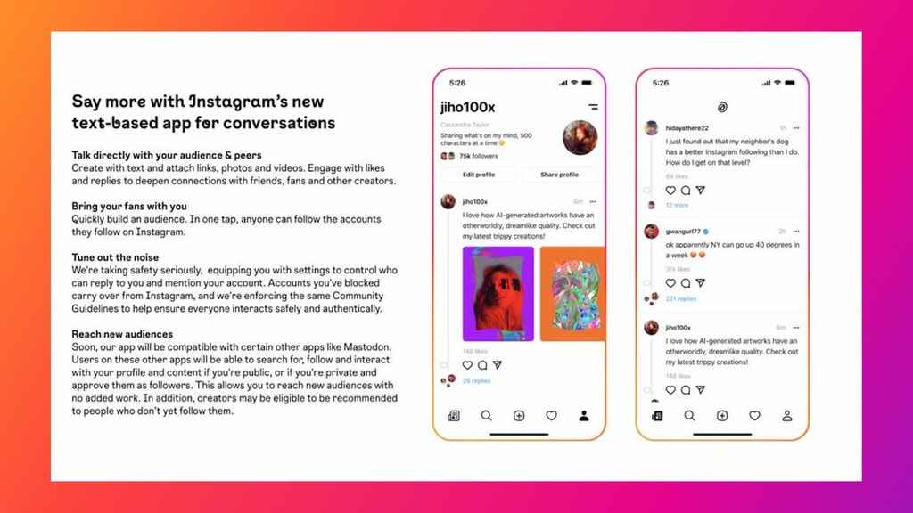 Így fog kinézni az új szöveges alapú Instagram