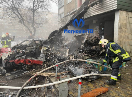  Baleset vagy merénylet? Lezuhant egy helikopter Kijevben, az ukrán belügyminiszter nem élte túl a katasztrófát