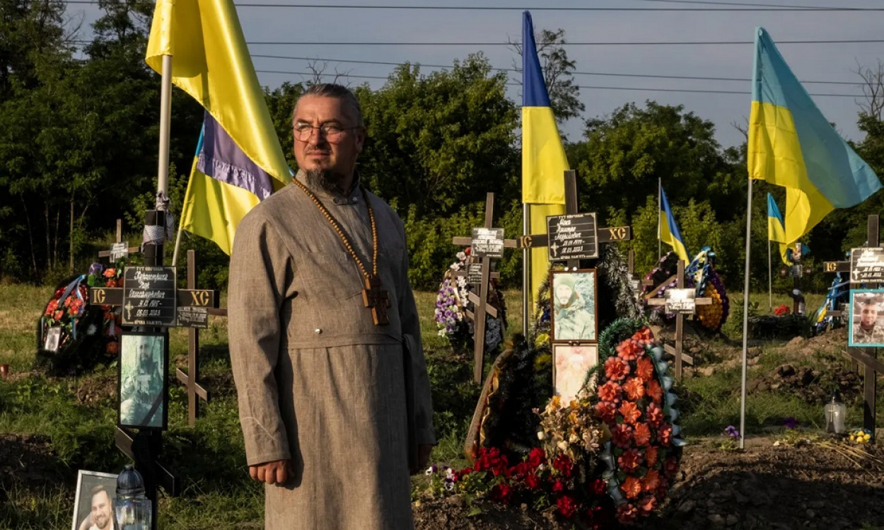 Egy ukrán pap, aki a hitével védi a hazáját