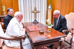 Ferenc pápánál tett látogatást Sulyok Tamás köztársasági elnök
