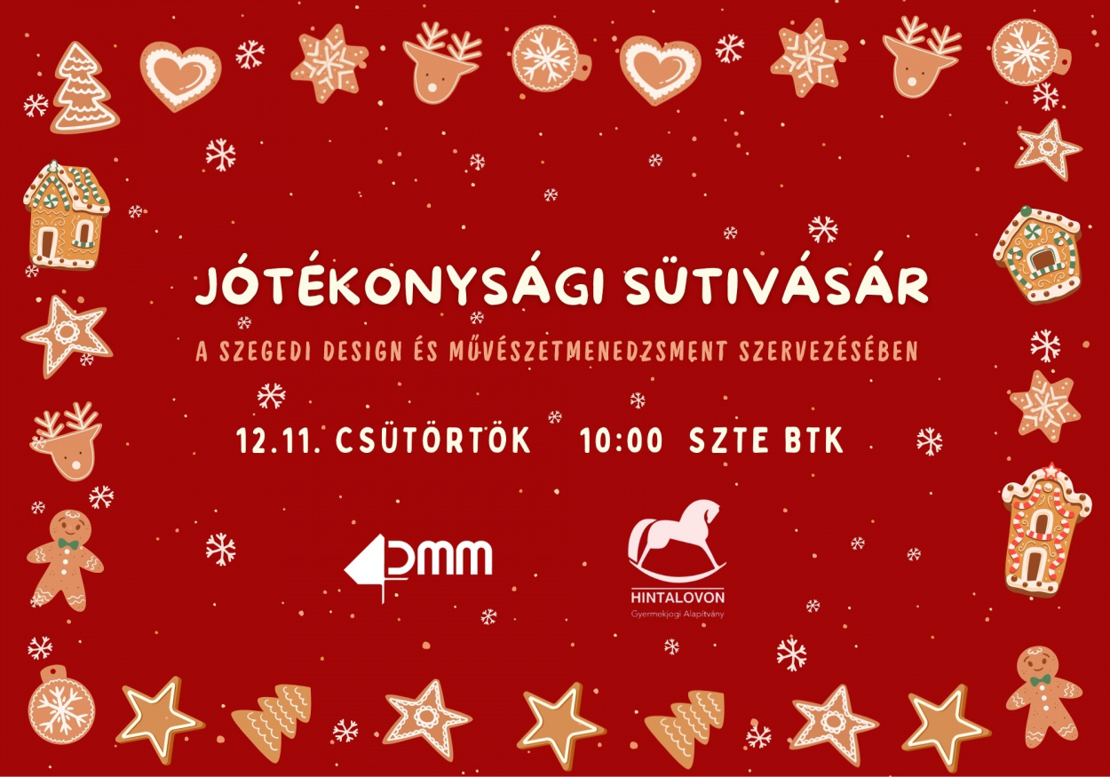 Jótékonysági sütivásár Szegeden: a Hintalovon Alapítványnak gyűjtenek a hallgatók